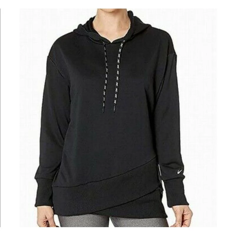 Nike Women's Sweater Black, Size Small, Hooded Foldover